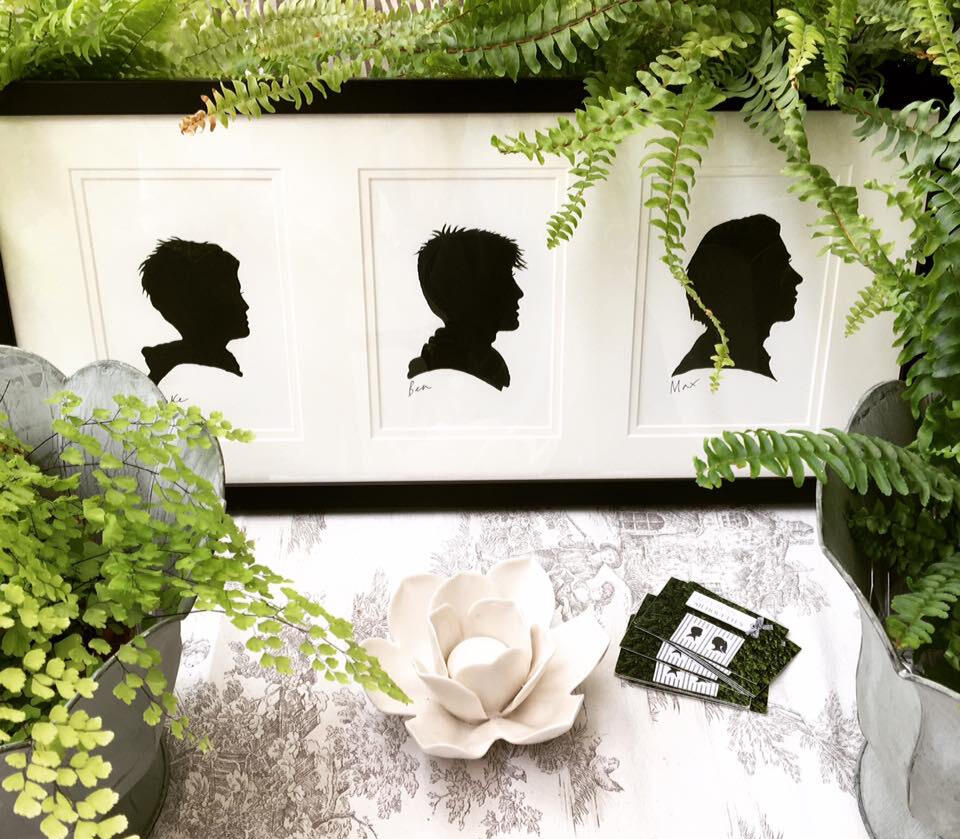 Silhouettes of three brothers